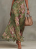 Elegante jurk met halternek en romantische bloemenprint